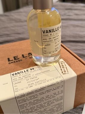 Le Labo Vanille 44 - Pale Yellow Fragrance Bottle on Branded Box